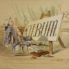 Antique drawing I Painter in front of an easel (Album frontispiece) 1876.