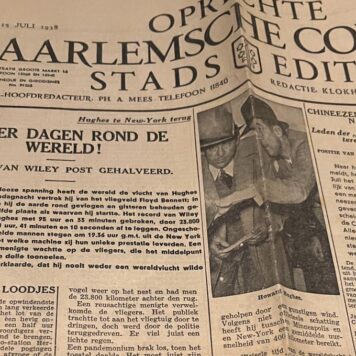 [Aviation Howard Hughes 1938] Copy Haarlemsche Courant 15-7-1938.