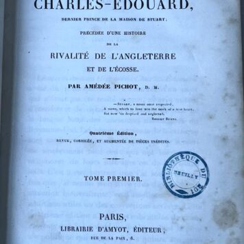Histoire Charles-Édouard Paris 1845 et 1846 by Amédée Pichot. Karel III.