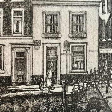 Modern etching, 20th century, signed - Maliestraat (Den Haag) - W Minderman, 1 p