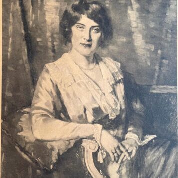 Portrait print of Mrs C.H. Laan-Windast? made by Thérèse Schwartze.