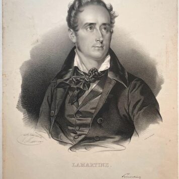 Portrait of Lamartine by Delpech after Mauvin.