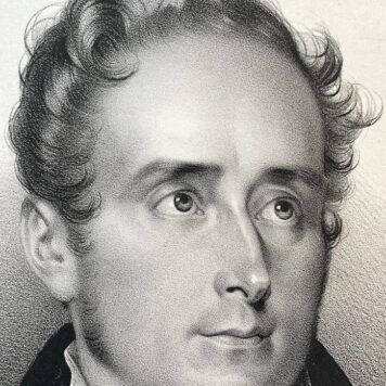 Portrait of Lamartine by Delpech after Mauvin.