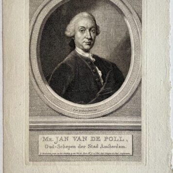 Portret van de Amsterdamse schepen Jan van de Poll door Jacob Houbraken.