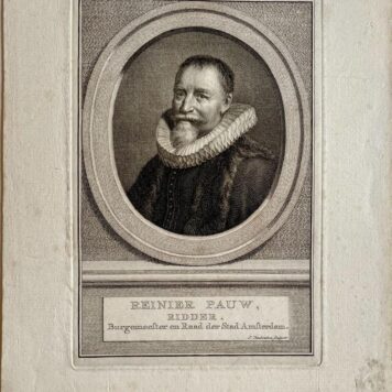 Portret van Reinier Pauw Amsterdam door Houbraken.