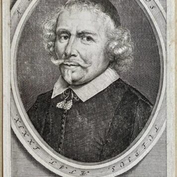 Portret van Nicolaes Tulp Amsterdam door Visscher.
