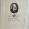 Stipple engraving of Matheus Straalman, mayor Amsterdam by Kobell.
