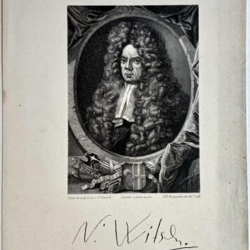 Antique portrait Nicolaes Witsen by Pieter Schenk. 1713.
