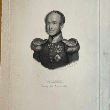 Antique portrait William II of Orange by Tetar van Elven. 1832.