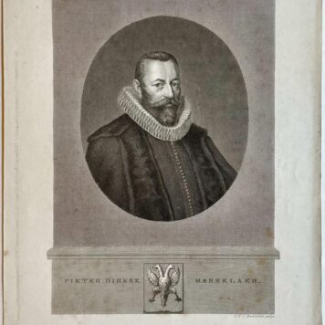 Antique portrait Pieter Dirkszoon Hasselaer by Reckleben. 1853.
