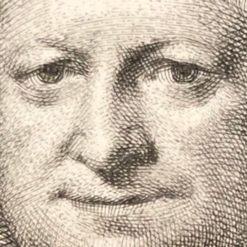 Antique portrait Lieve Geelvinck by Houbraken 1780.