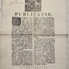 Printed publication horses 1785 I Publicatie van Staten Generaal