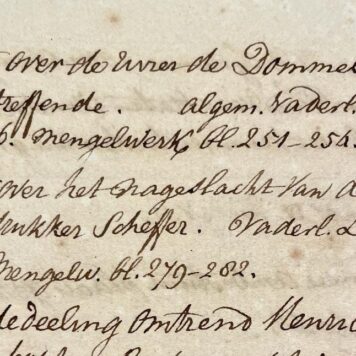 Manuscript list of publications by W.C. Ackersdijck (1760-1843)