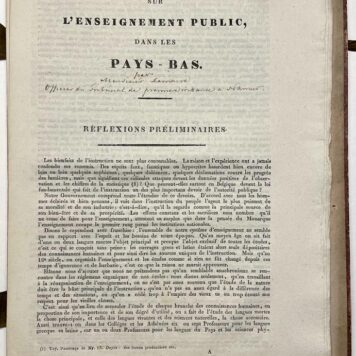 Education, university, school system I Documents of the school system comitee 1828