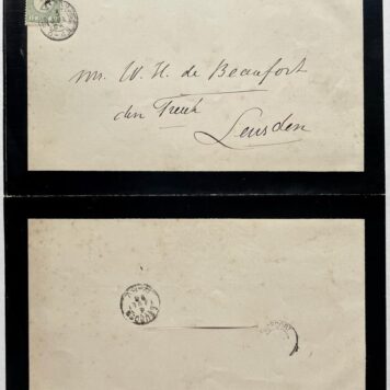 [Death announcement 1894] Overlijdensaankondiging van graaf van Zuylen van Nyevelt, lid Raad van State, 1894. 1 p.