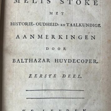 Rijmkronijk Melis Stoke The Hague 1772