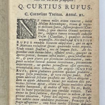 Alexander the Great, 1690, Latin | Q. Curtii Rufi Historiarum libri, accuratissime editi, Amsterdam, ex officina Elzeviriana, 1690, 271 [16] pp.