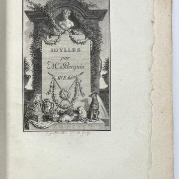 Poetry, [1775], French | Idylles, [Ruault, Paris, 1775], 2 volumes.