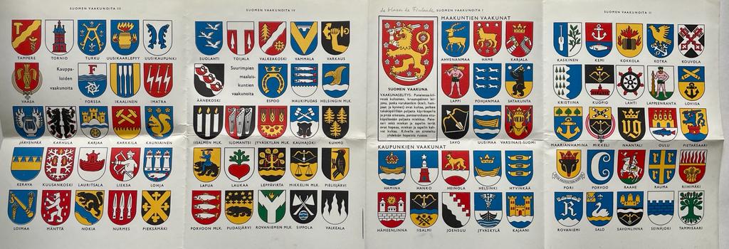 [Finland, coat of arms and letter 1964] Olaf Erikson, Helsinki 1964, to E.C.M. Leemans-Prins