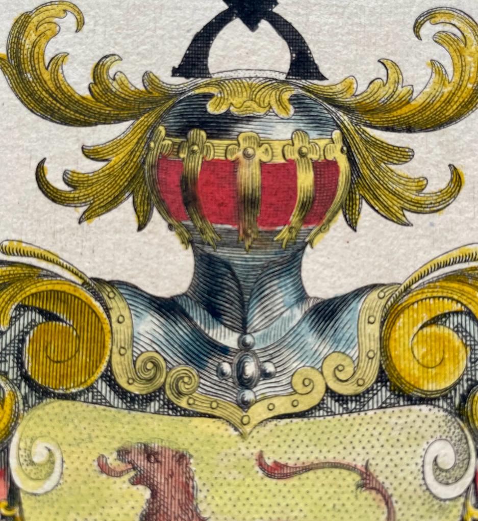 Engraving of coat of arms Martinus Pompe