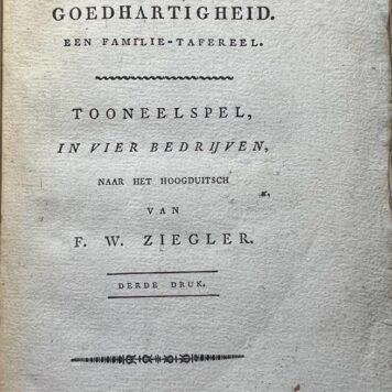 Theatre play 1825 I De groote wereld en goedhartigheid. Ziegler.