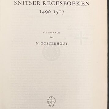 Friesland Sneek Frisian language I Nammeregister op de Snitser recesboeken.
