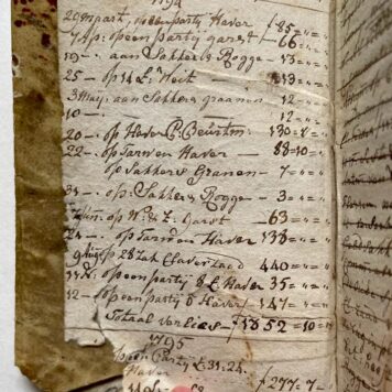 KIMSWERD, BONNEMA, BOERENBOEKHOUDING--- Friesche comptoir Almanach voor het jaar 1789, Leeuwarden, Seydel [1788]. 12°, in perkamenten omslag uit de tijd. Met veel aantekeningen in handschrift.