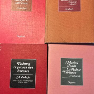 Vier titels Franse poezie Poesie Erotique, baroque, ca 1985.