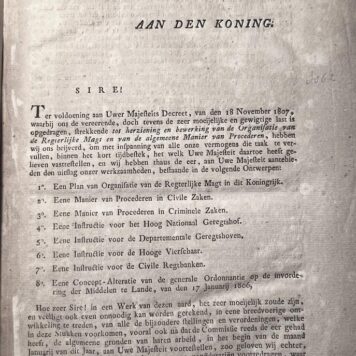 Convoluut Ontwerpen herziening rechterlijke macht en procesrecht 1807.
