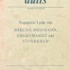 Moderne literatuur deel 1 Duits: Engagierte Lyrik von Brecht, Biermann, Degenhardt und Süverkrüp