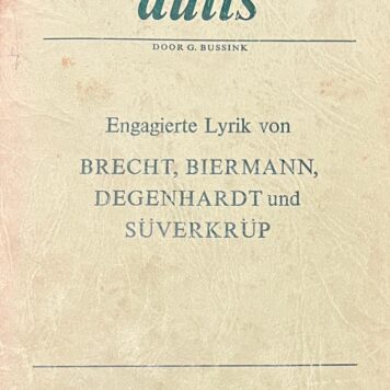 Moderne literatuur deel 1 Duits: Engagierte Lyrik von Brecht, Biermann, Degenhardt und Süverkrüp