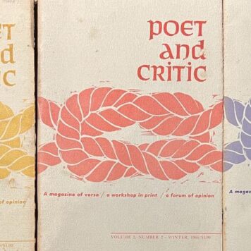 Poetry 1965/1966: three items Poet and Critic.