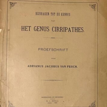 I Bijdragen tot de kennis van het genus cirripathes. Academisch proefschrift [
