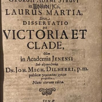Dissertation 1670 I Laurus Martia, sive dissertatio de victoria et clade
