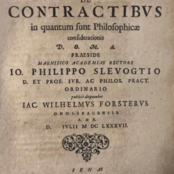 De contractibus in quantum sunt Philosophicae considerationis