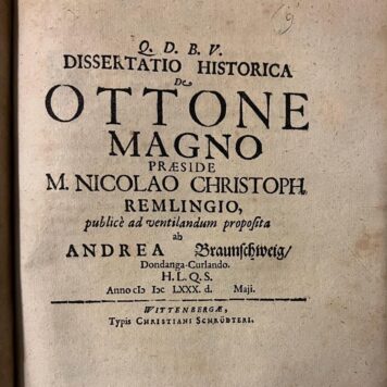 Dissertatie Wittenberg Christian Schrödter 1680.