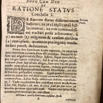 Dissertatio de ratione status [...] Helmstedt Henning Müller 1651