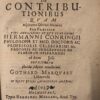 Dissertatio de contributionibus [...] Helmstedt Henning Müller 1669