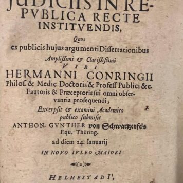 Aphorismi centum politici de judiciis Helmstedt Henning Müller 1666