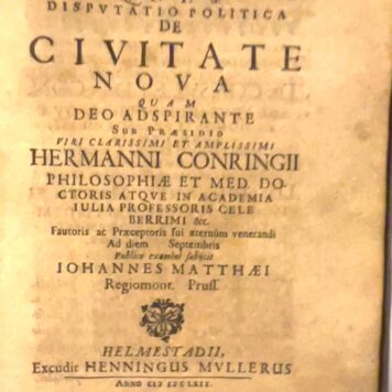 Disputatio politica Helmstedt Henning Müller 1662