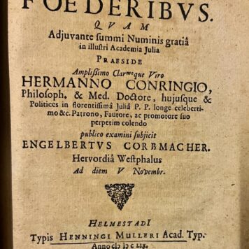 Disputatio politica Helmstedt Henning Müller 1659