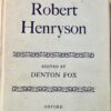 The poems of Robert Henryson edited by Denton Fox.