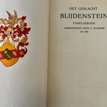 Het geslacht Blijdenstein. Familieboek.