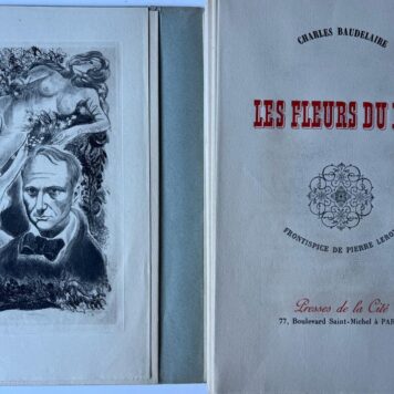 Baudelaire Les fleurs du mal. Frontispice de Pierre Leroy.