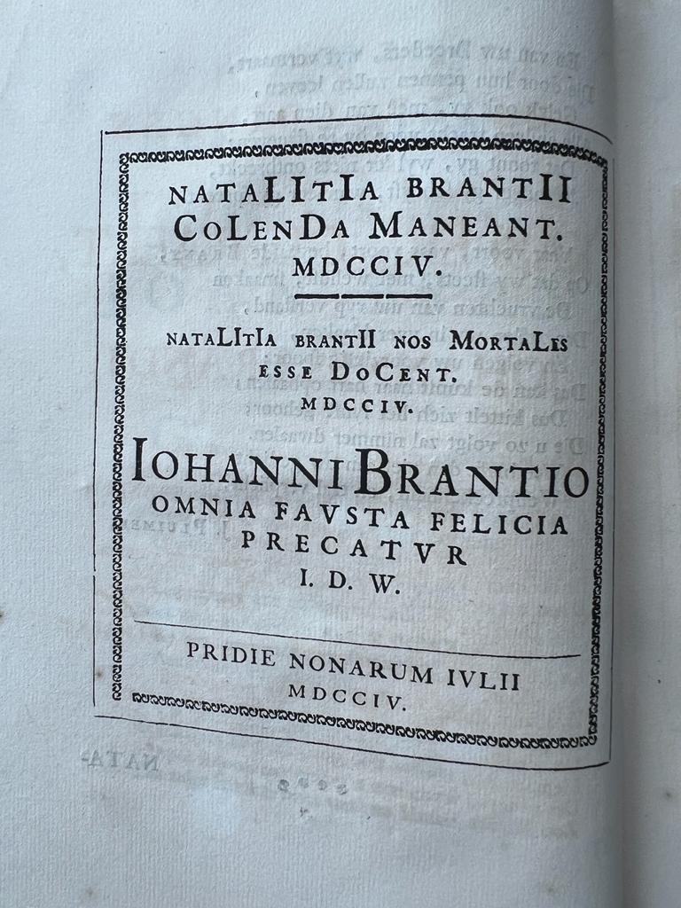 Poëzy door Johannes Brandt. 1725.