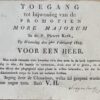 Toegang tot bijwoning van de promotien more majorum in de St. Pieters Kerk