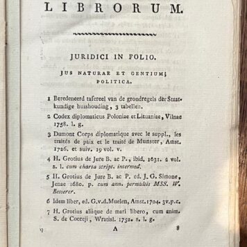 Auction Catalogue, 1825, Kemper | Bibliotheca Kemperiana, sive Catalogus Librorum qui studiis inservierunt viri nobilissimi Joannis Melchioris Kemper (...). Leiden, S. et J. Luchtmans, 376 [2] 29.