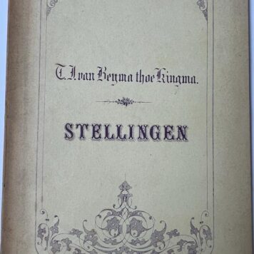 Beyma thoe Kingma: Stellingen .... Leiden Somerwil 1873