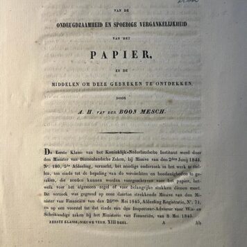 Van der Boon Mesch ondeugdzaamheid en spoedige vergankelijkheid van het papier 1848