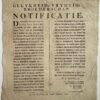 Publication, plano, Gelykheid Vryheid Broederschap Notificatie 1799.